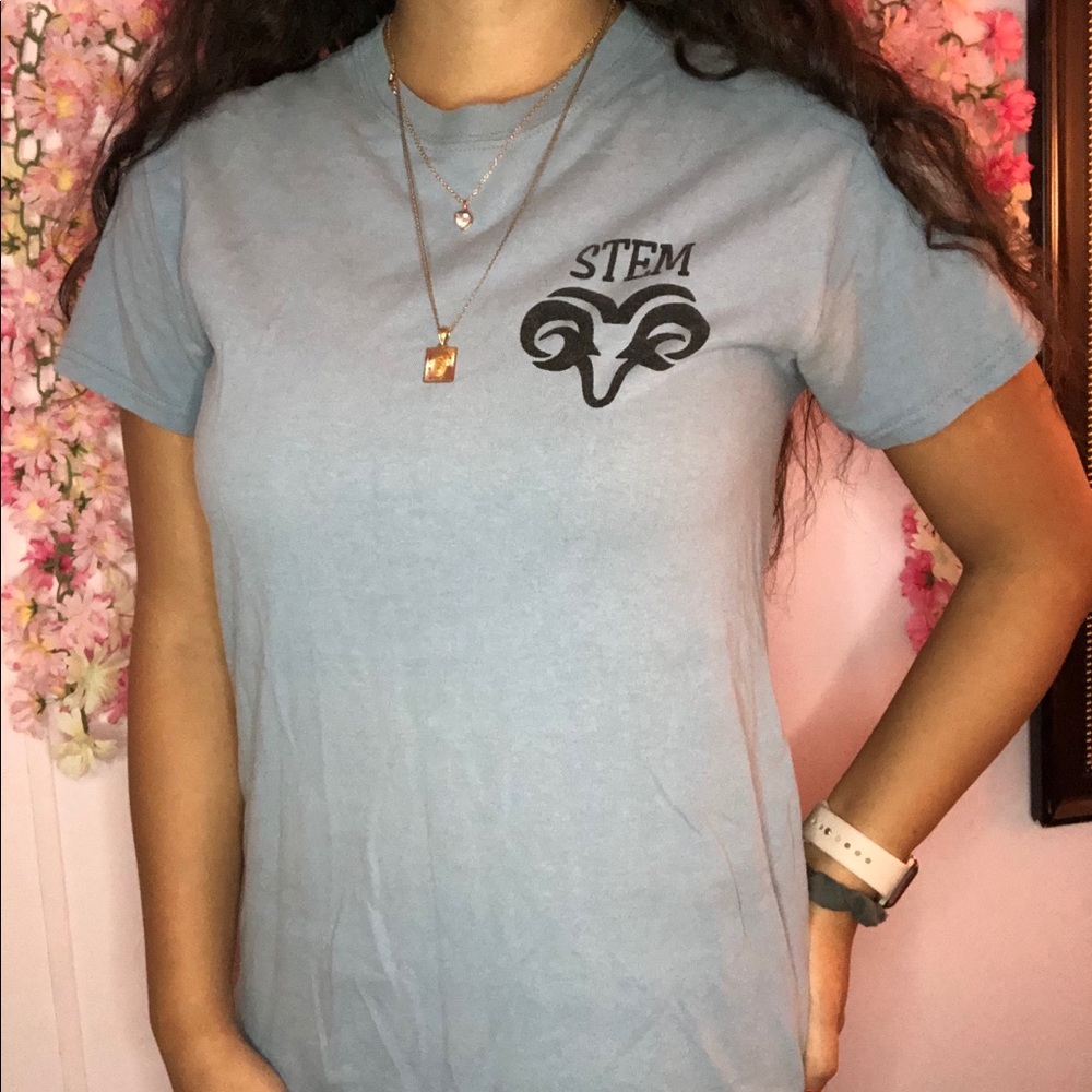 Very Light Grey/Light Blueish Small STEM T-Shirt